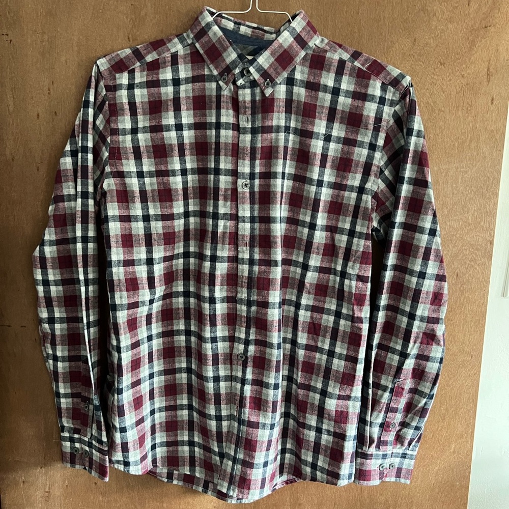 Steel & Jelly Burgundy and white checked shirt